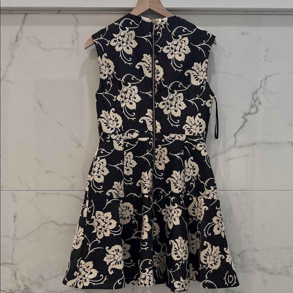 Ted Baker London Black and Cream Floral Mini Dress - Picture 7 of 9
